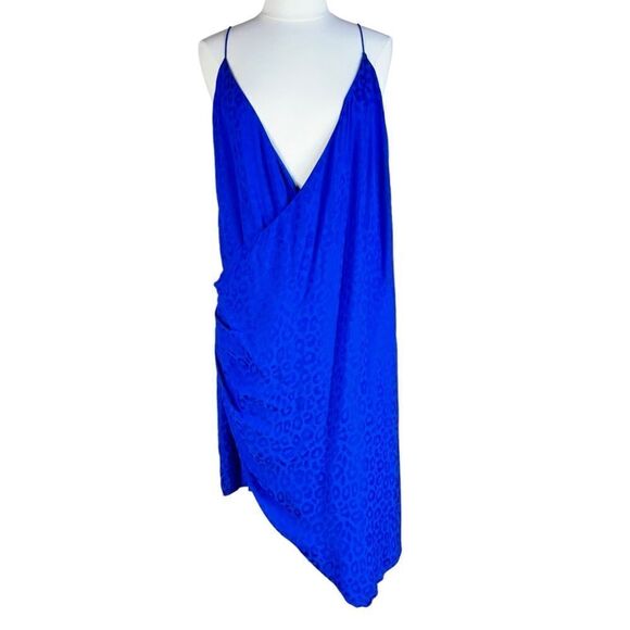 Cushnie x Target Slip Dress Leopard Satin Surplice Asymmetric Hem Strappy 20W - Picture 2 of 10